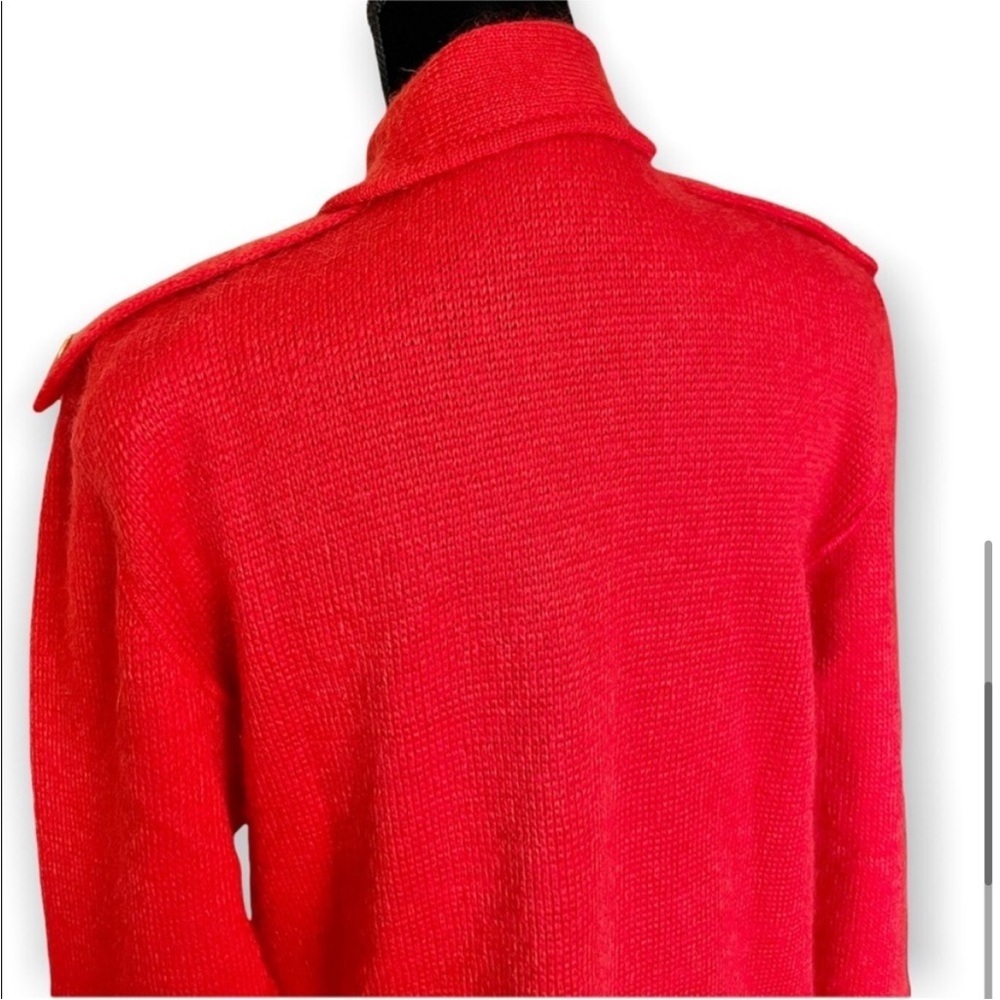 Celine women’s vintage double breasted wool sweater blazer 80’s size XL colorful - Picture 6 of 15